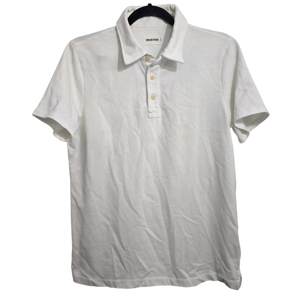 Taylor Stitch Other - Taylor Stitch Mens White Recycled Cotton Blend Short Sleeve Polo Shirt Size 40 M